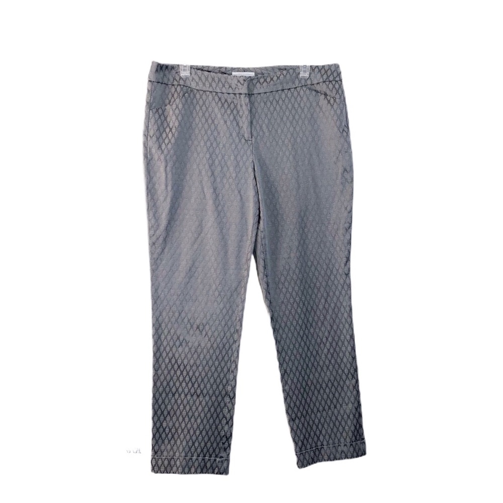 New York & Company Gray Diamond Patterned Pants